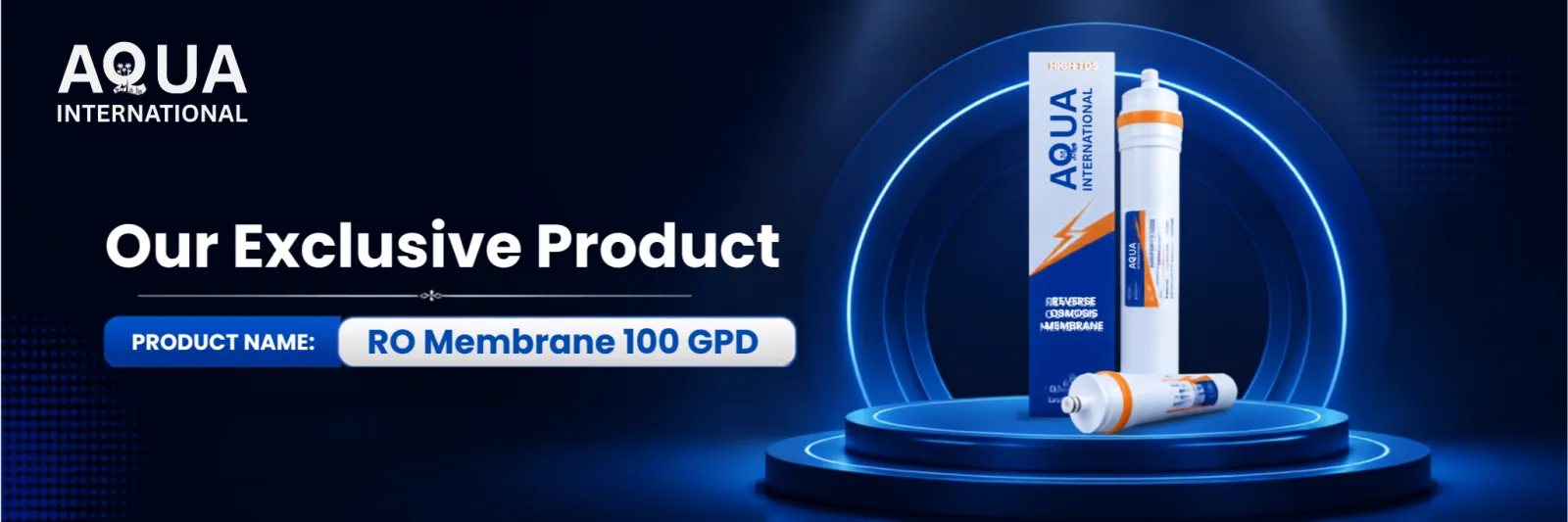 AQUA International RO Membrane 100 GPD — our exclusive product